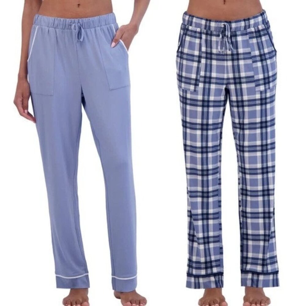NEW Lucky Brand Women 2 Pack Straight Leg Lounge Pants W/ Drawstring & Pockets S